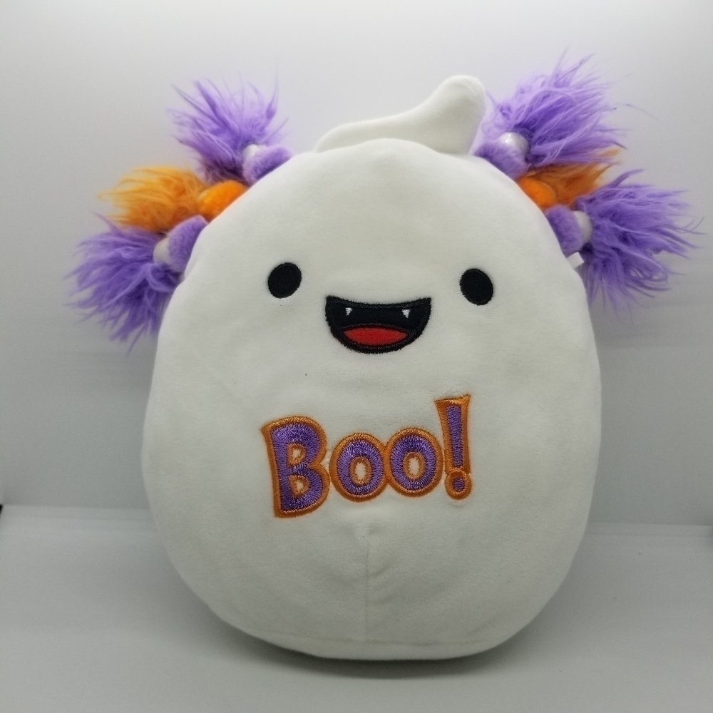 Squishmallows Grace the Ghost with purple and orange hair BOO! 8" plush